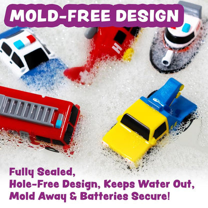 🚨 Light-Up Emergency Car Bath Toy