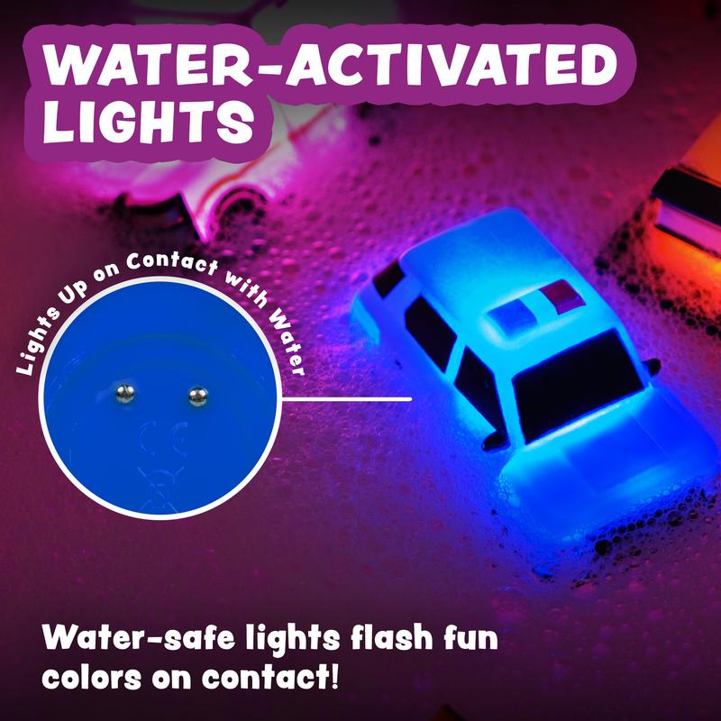 🚨 Light-Up Emergency Car Bath Toy