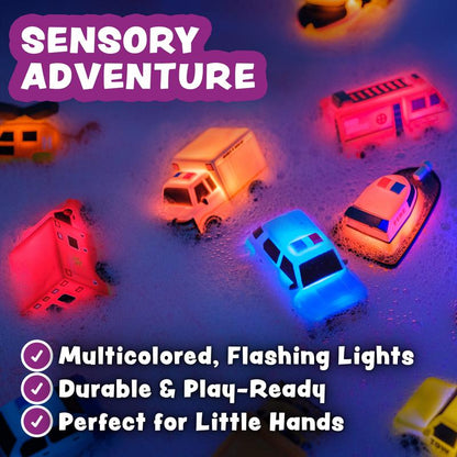 🚨 Light-Up Emergency Car Bath Toy